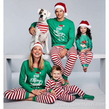 Langarm-Weihnachtspyjama-Familien-Outfit